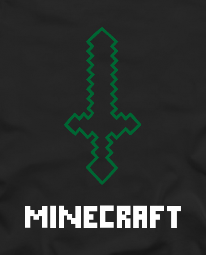 Marškinėliai minecraft sword